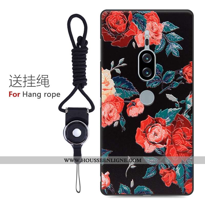 Housse Sony Xperia Xz2 Premium Fluide Doux Silicone Tout Compris Gaufrage Étui Incassable Personnali