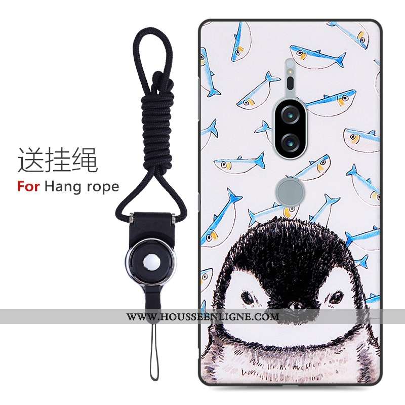 Housse Sony Xperia Xz2 Premium Fluide Doux Silicone Tout Compris Gaufrage Étui Incassable Personnali