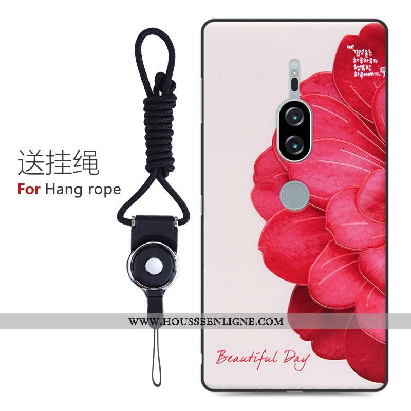 Housse Sony Xperia Xz2 Premium Fluide Doux Silicone Tout Compris Gaufrage Étui Incassable Personnali