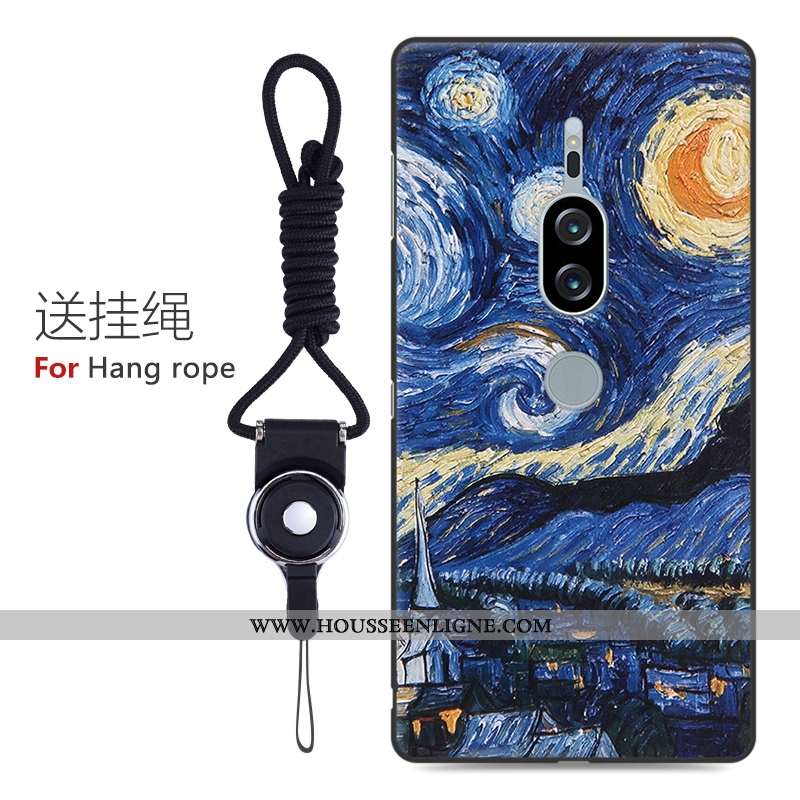 Housse Sony Xperia Xz2 Premium Fluide Doux Silicone Tout Compris Gaufrage Étui Incassable Personnali