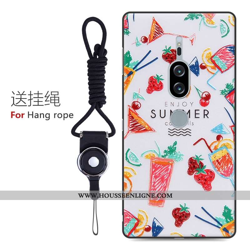 Housse Sony Xperia Xz2 Premium Fluide Doux Silicone Tout Compris Gaufrage Étui Incassable Personnali