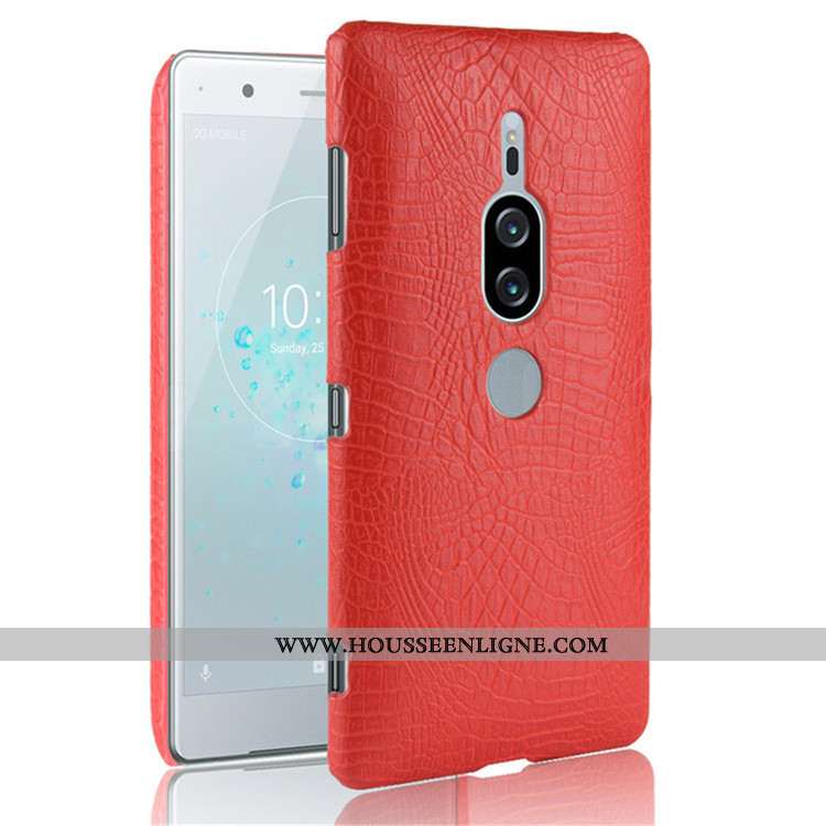Housse Sony Xperia Xz2 Premium Modèle Fleurie Crocodile Coque Difficile Noir Téléphone Portable