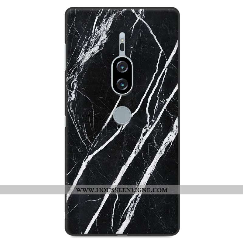 Housse Sony Xperia Xz2 Premium Modèle Fleurie Silicone Gris Personnalité Incassable En Bois Téléphon
