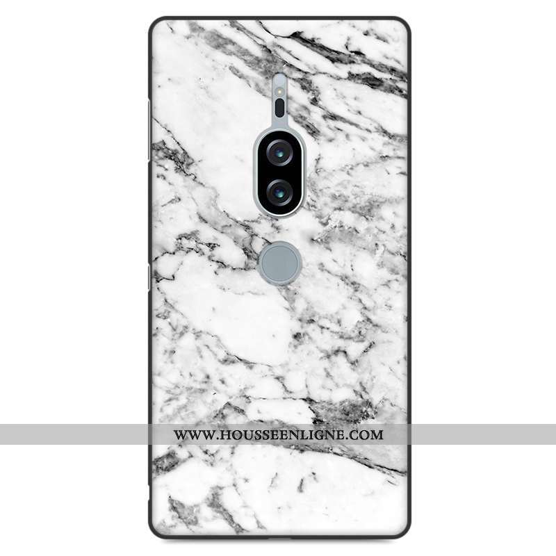 Housse Sony Xperia Xz2 Premium Modèle Fleurie Silicone Gris Personnalité Incassable En Bois Téléphon