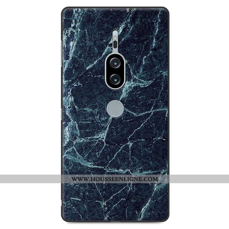 Housse Sony Xperia Xz2 Premium Modèle Fleurie Silicone Gris Personnalité Incassable En Bois Téléphon