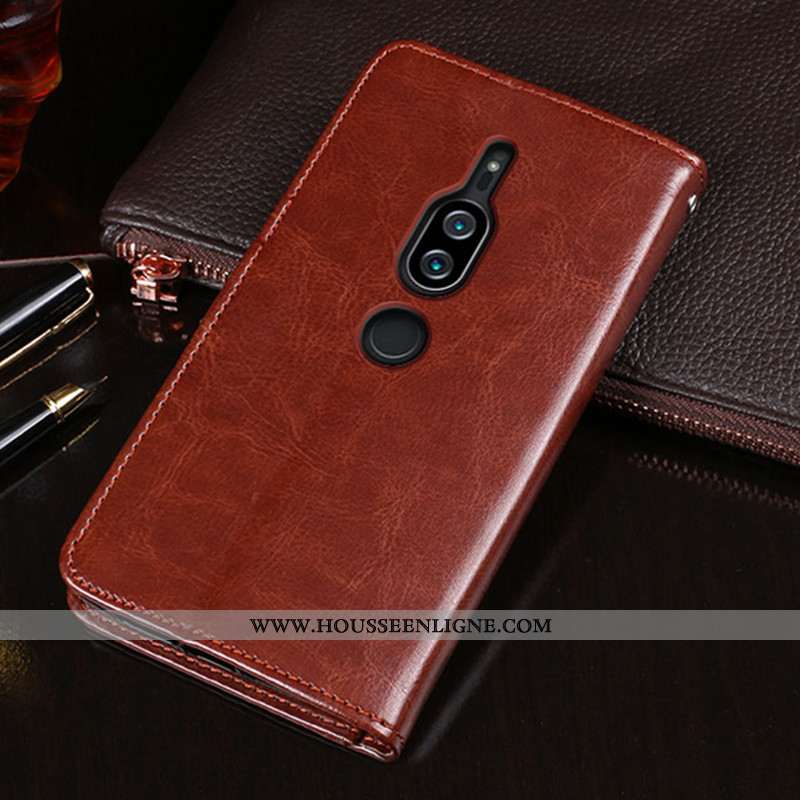 Housse Sony Xperia Xz2 Premium Portefeuille Cuir Tout Compris Étui Protection Téléphone Portable Mar