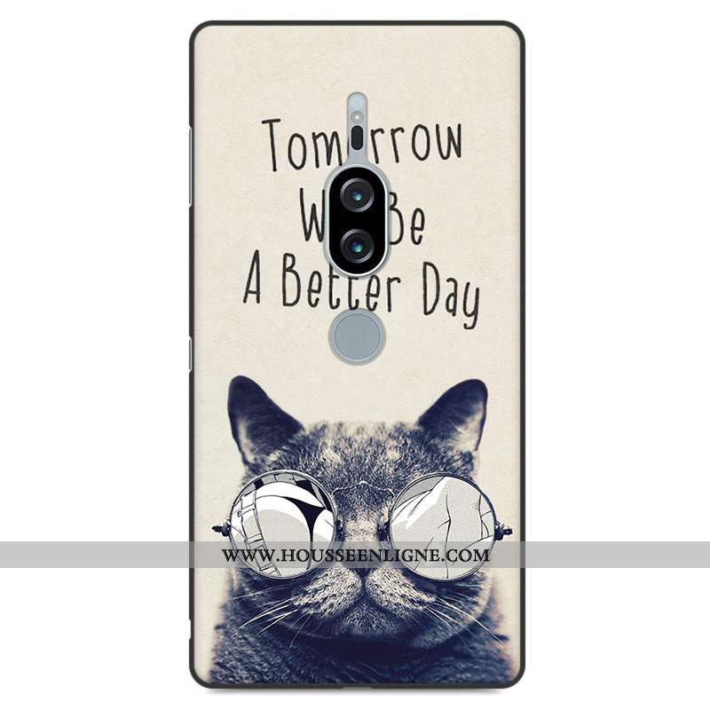 Housse Sony Xperia Xz2 Premium Protection Créatif Étui Tout Compris Coque Fluide Doux Incassable Ble