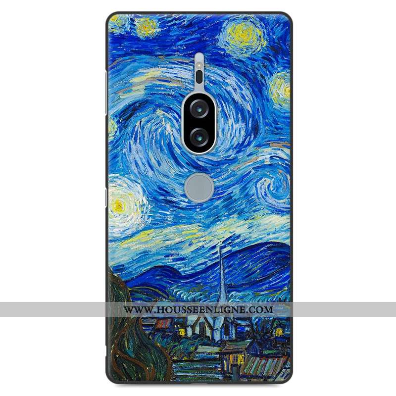 Housse Sony Xperia Xz2 Premium Protection Créatif Étui Tout Compris Coque Fluide Doux Incassable Ble