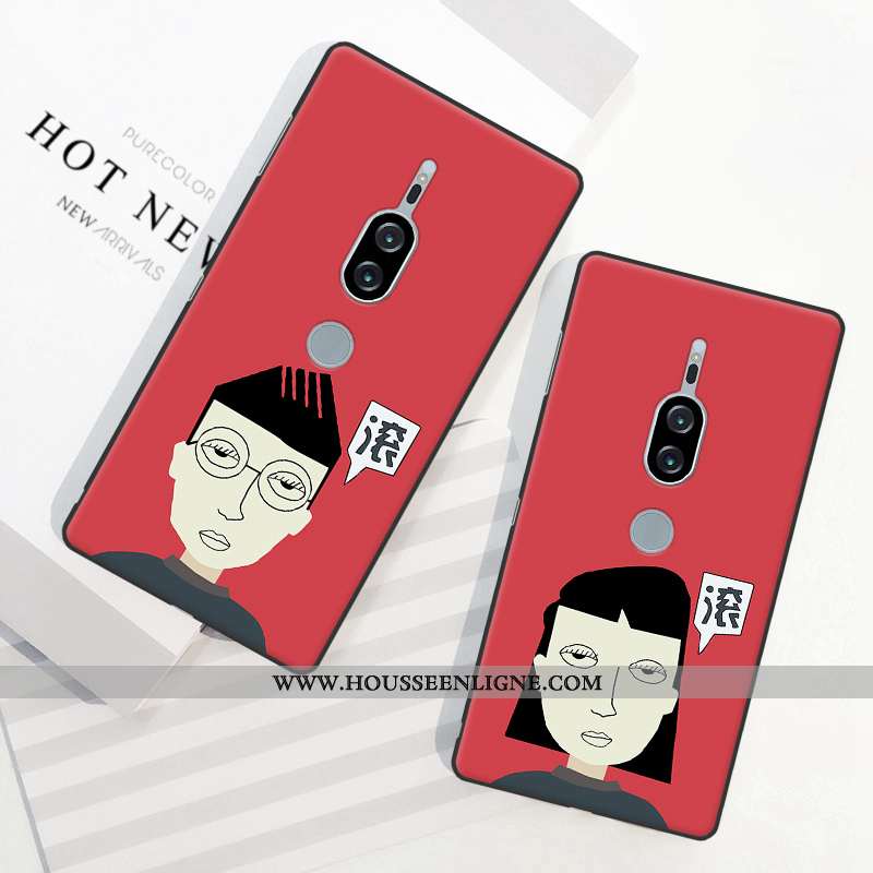 Housse Sony Xperia Xz2 Premium Vintage Tendance Incassable Silicone Coque Rouge Tout Compris