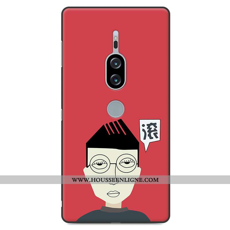 Housse Sony Xperia Xz2 Premium Vintage Tendance Incassable Silicone Coque Rouge Tout Compris
