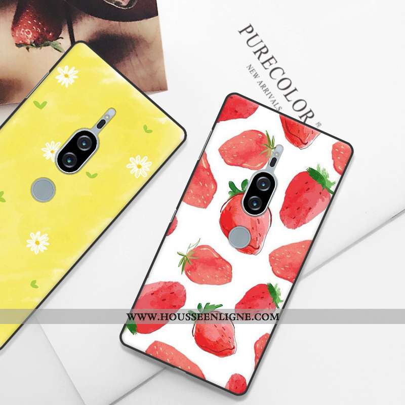 Housse Sony Xperia Xz2 Premium Vintage Tendance Incassable Silicone Coque Rouge Tout Compris