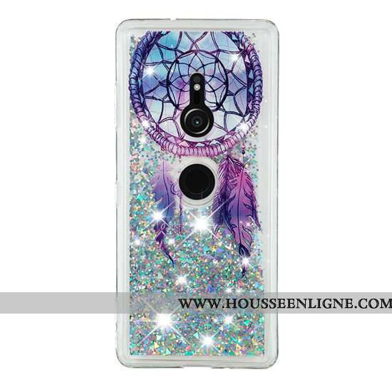 Housse Sony Xperia Xz3 Créatif Dessin Animé Téléphone Portable Coque Quicksand Étui Violet