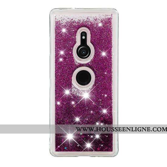 Housse Sony Xperia Xz3 Créatif Dessin Animé Téléphone Portable Coque Quicksand Étui Violet