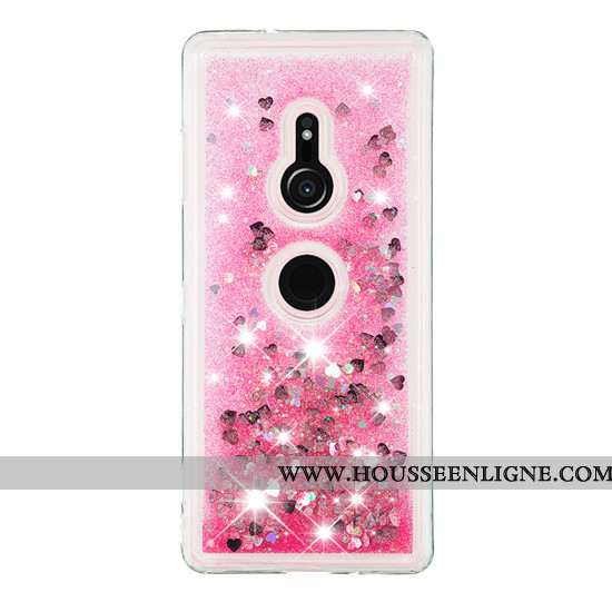 Housse Sony Xperia Xz3 Créatif Dessin Animé Téléphone Portable Coque Quicksand Étui Violet