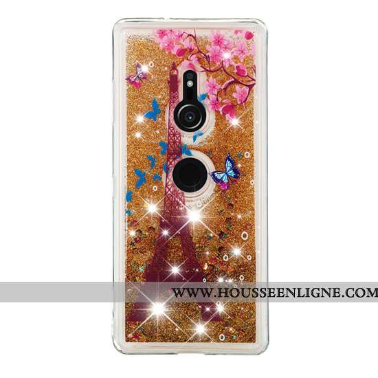 Housse Sony Xperia Xz3 Créatif Dessin Animé Téléphone Portable Coque Quicksand Étui Violet