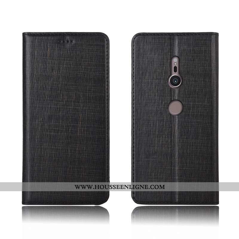 Housse Sony Xperia Xz3 Cuir Véritable Cuir Protection Fluide Doux Téléphone Portable Silicone Tout C