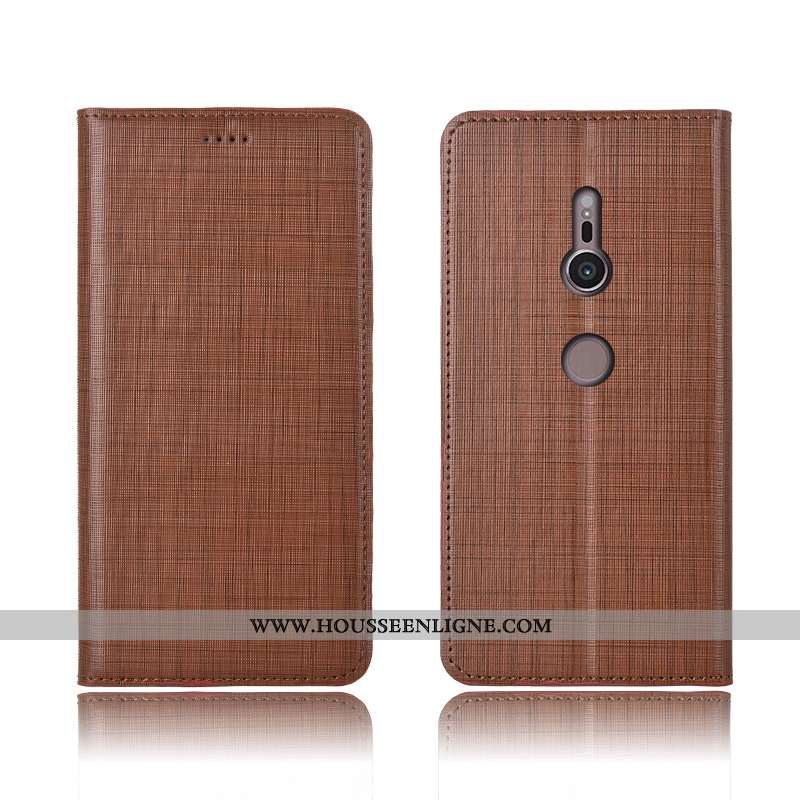 Housse Sony Xperia Xz3 Cuir Véritable Cuir Protection Fluide Doux Téléphone Portable Silicone Tout C