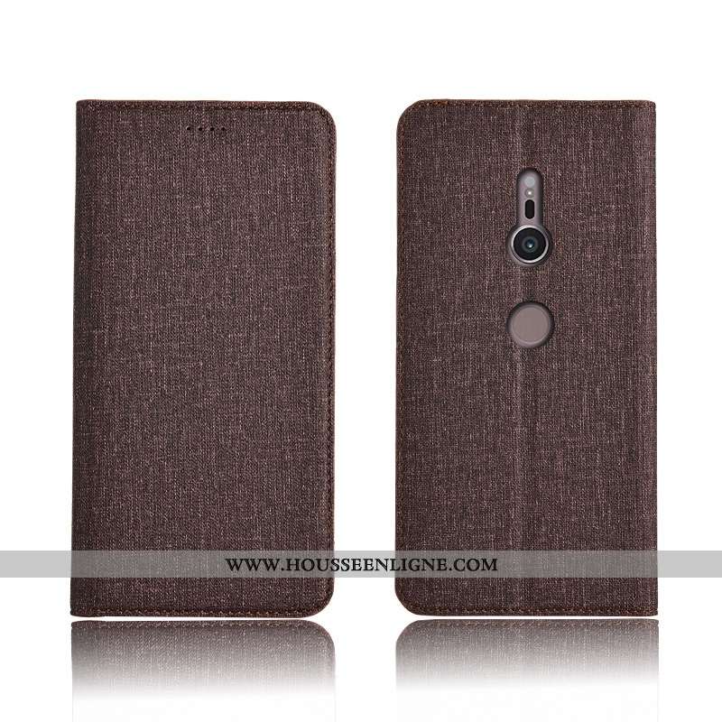 Housse Sony Xperia Xz3 Protection Cuir Étui Téléphone Portable Incassable Clamshell Fluide Doux Bleu