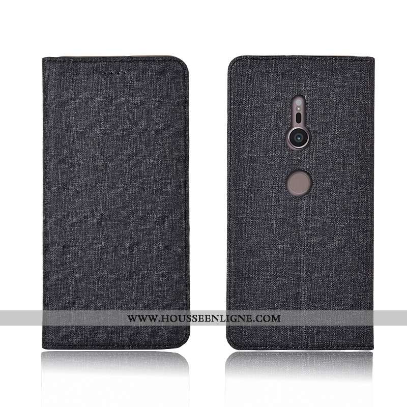 Housse Sony Xperia Xz3 Protection Cuir Étui Téléphone Portable Incassable Clamshell Fluide Doux Bleu
