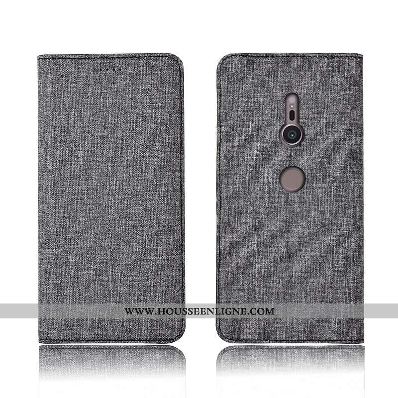 Housse Sony Xperia Xz3 Protection Cuir Étui Téléphone Portable Incassable Clamshell Fluide Doux Bleu