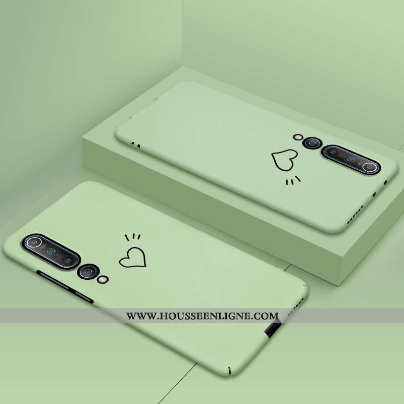 Housse Xiaomi Mi 10 Délavé En Daim Personnalité Vent Tout Compris Difficile Protection Clair Verte