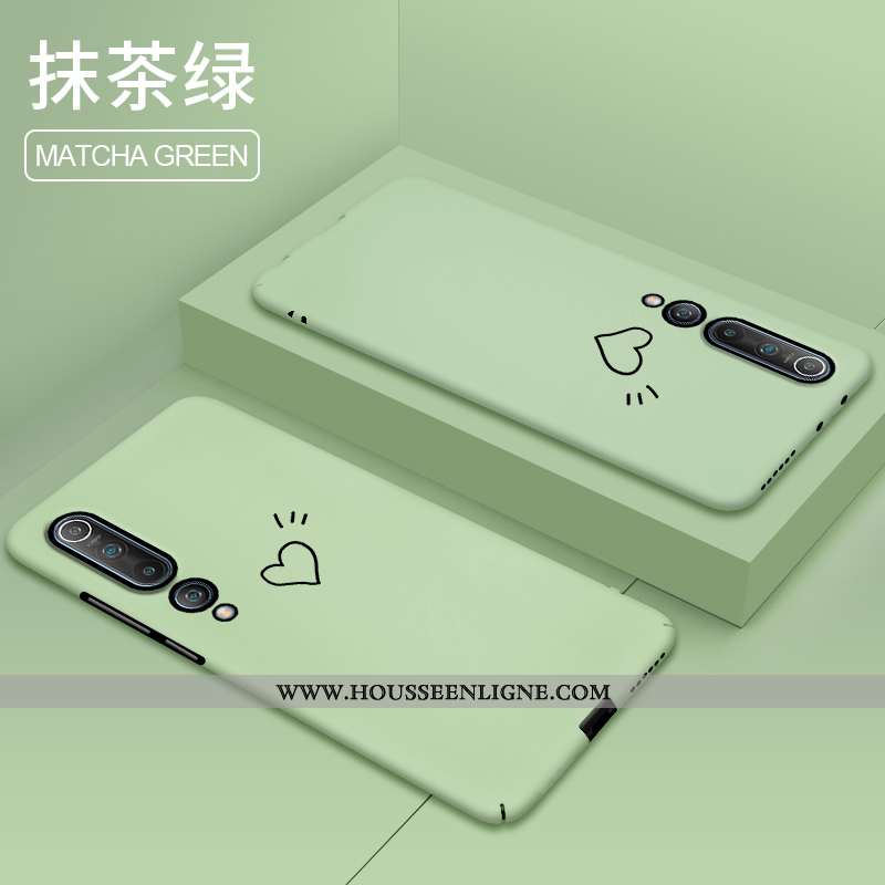 Housse Xiaomi Mi 10 Délavé En Daim Personnalité Vent Tout Compris Difficile Protection Clair Verte