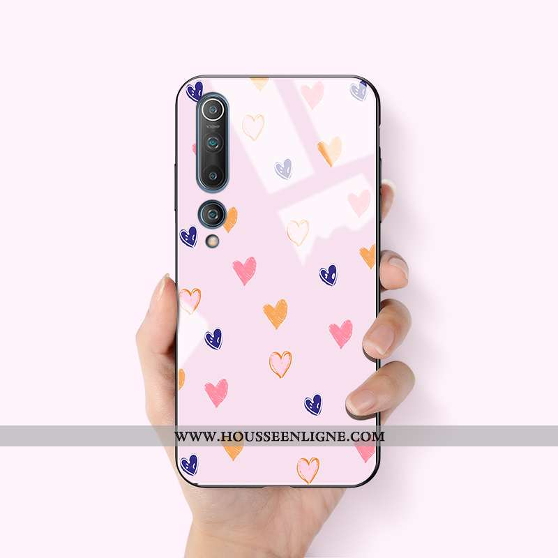 Housse Xiaomi Mi 10 Fluide Doux Silicone Amour Amoureux Personnalité Nouveau Créatif Verte