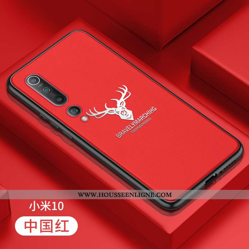 Housse Xiaomi Mi 10 Fluide Doux Silicone Étui Protection Légère Ultra Créatif Orange