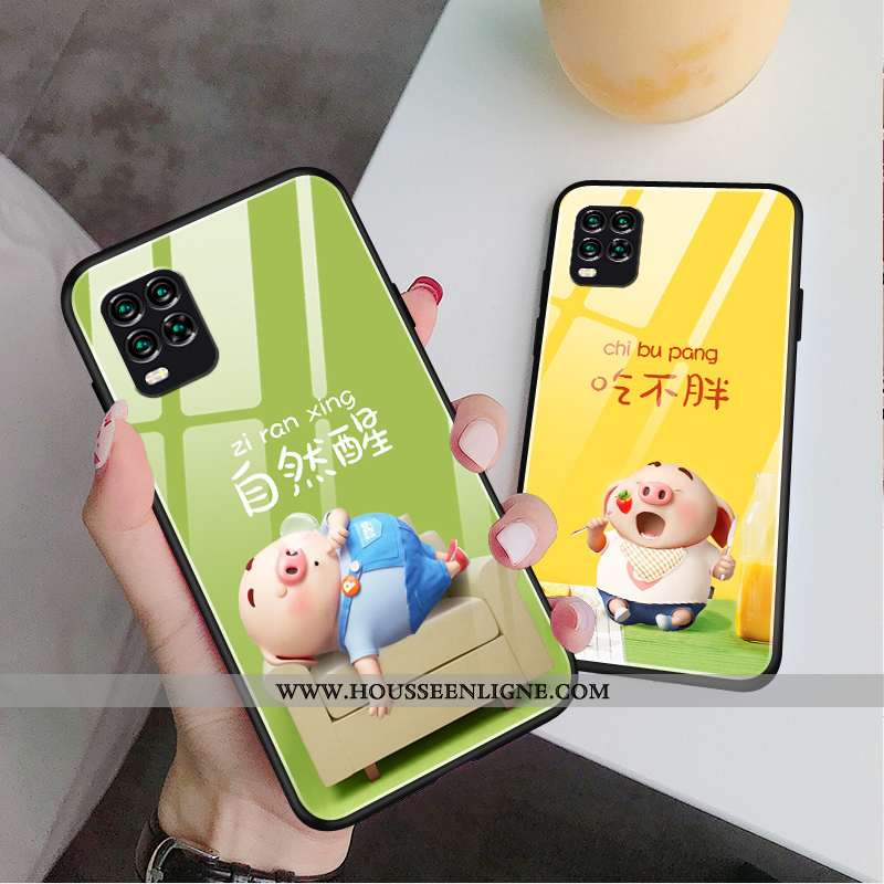 Housse Xiaomi Mi 10 Lite Charmant Tendance Verre Tout Compris Vert Protection Nouveau Verte