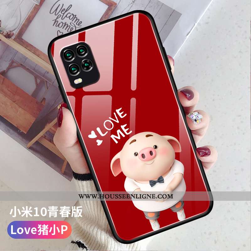 Housse Xiaomi Mi 10 Lite Charmant Tendance Verre Tout Compris Vert Protection Nouveau Verte