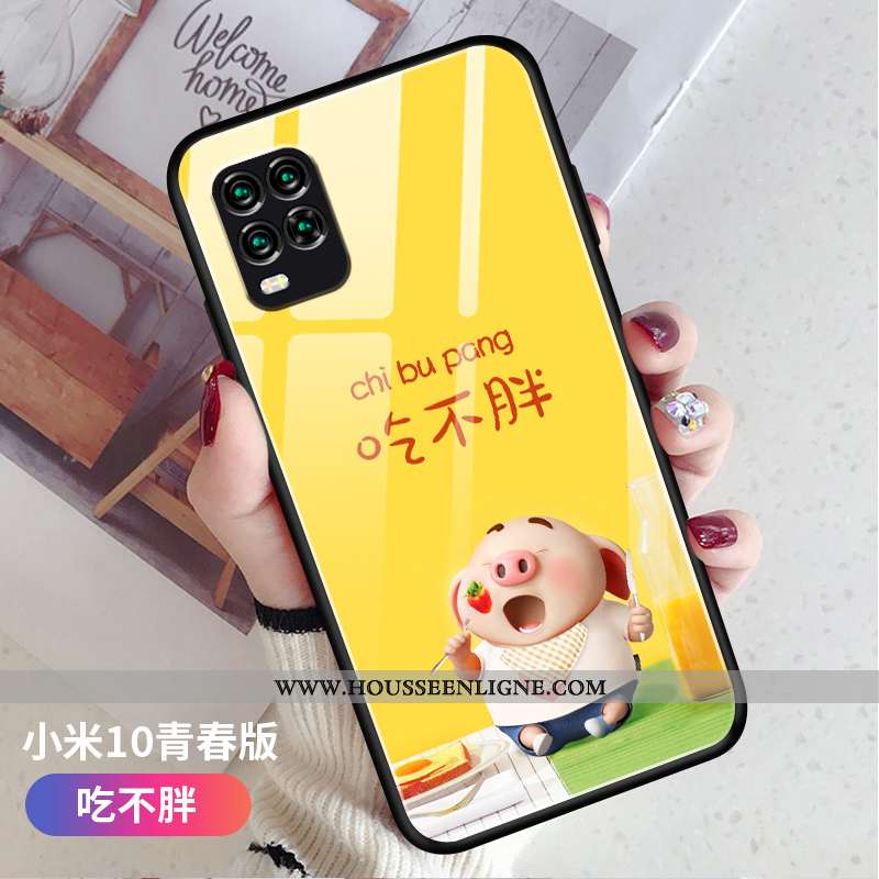 Housse Xiaomi Mi 10 Lite Charmant Tendance Verre Tout Compris Vert Protection Nouveau Verte