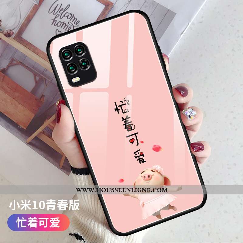 Housse Xiaomi Mi 10 Lite Charmant Tendance Verre Tout Compris Vert Protection Nouveau Verte
