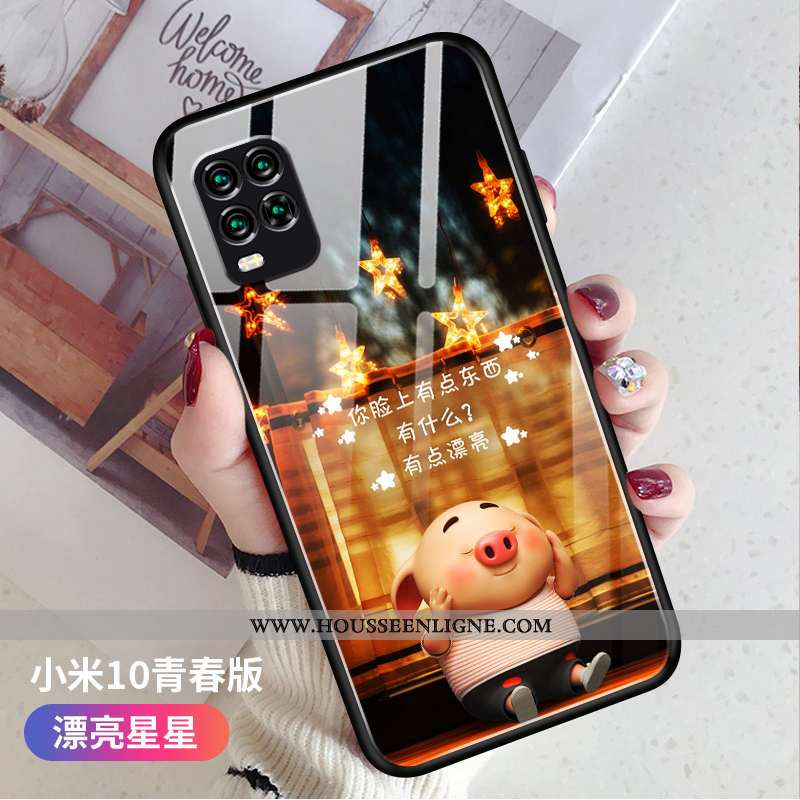 Housse Xiaomi Mi 10 Lite Charmant Tendance Verre Tout Compris Vert Protection Nouveau Verte