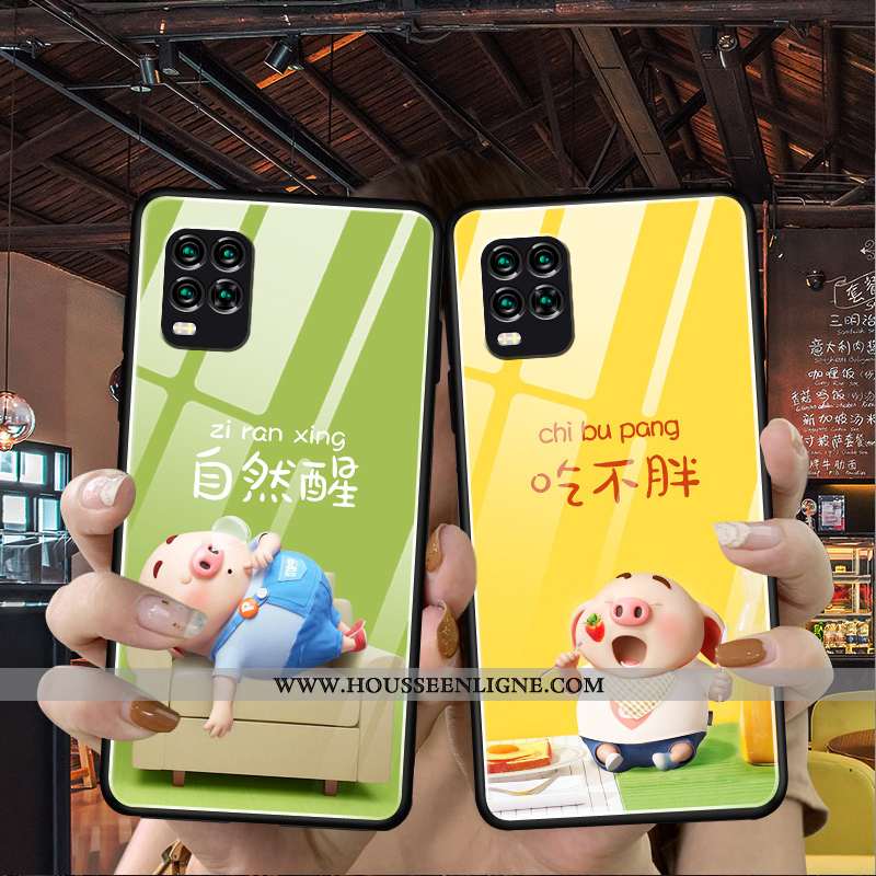 Housse Xiaomi Mi 10 Lite Charmant Tendance Verre Tout Compris Vert Protection Nouveau Verte
