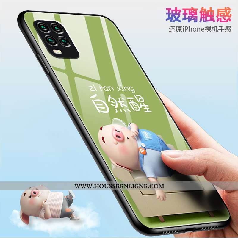 Housse Xiaomi Mi 10 Lite Charmant Tendance Verre Tout Compris Vert Protection Nouveau Verte