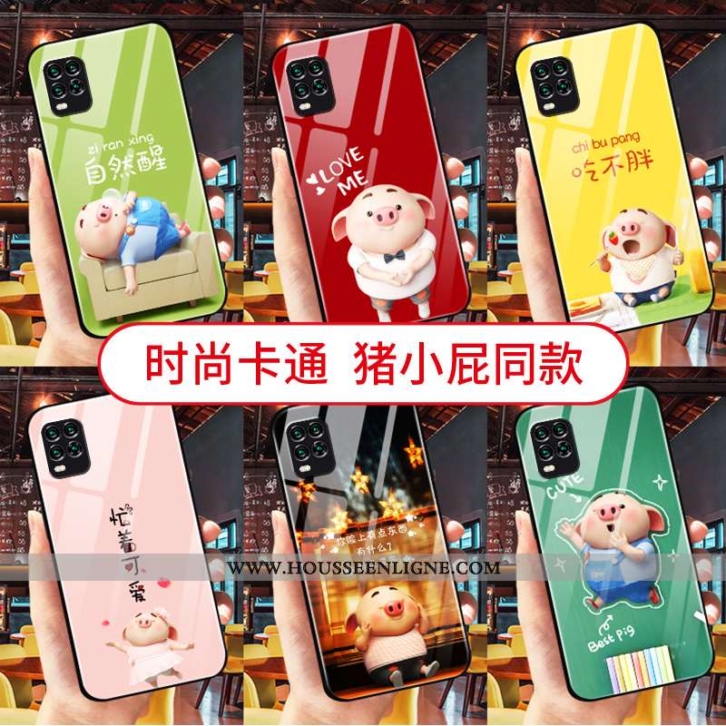 Housse Xiaomi Mi 10 Lite Charmant Tendance Verre Tout Compris Vert Protection Nouveau Verte