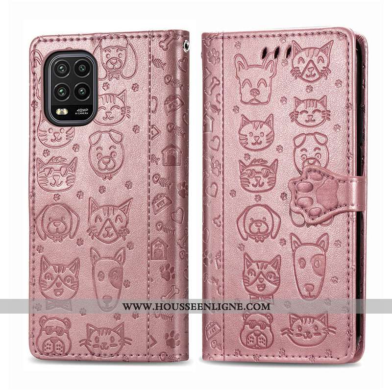 Housse Xiaomi Mi 10 Lite Cuir Protection Téléphone Portable Dessin Animé Étui Ornements Suspendus Ga