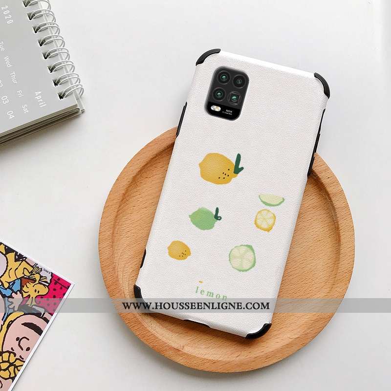 Housse Xiaomi Mi 10 Lite Dessin Animé Charmant Incassable Citron Personnalité Silicone Net Rouge