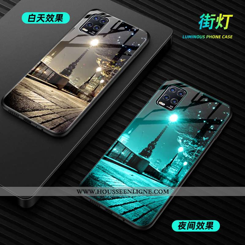 Housse Xiaomi Mi 10 Lite Personnalité Créatif Mode Vert Téléphone Portable Lumineuses Incassable Ver