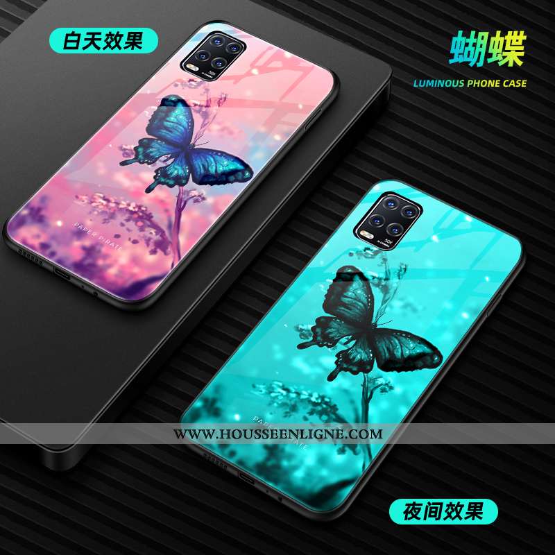 Housse Xiaomi Mi 10 Lite Personnalité Créatif Mode Vert Téléphone Portable Lumineuses Incassable Ver