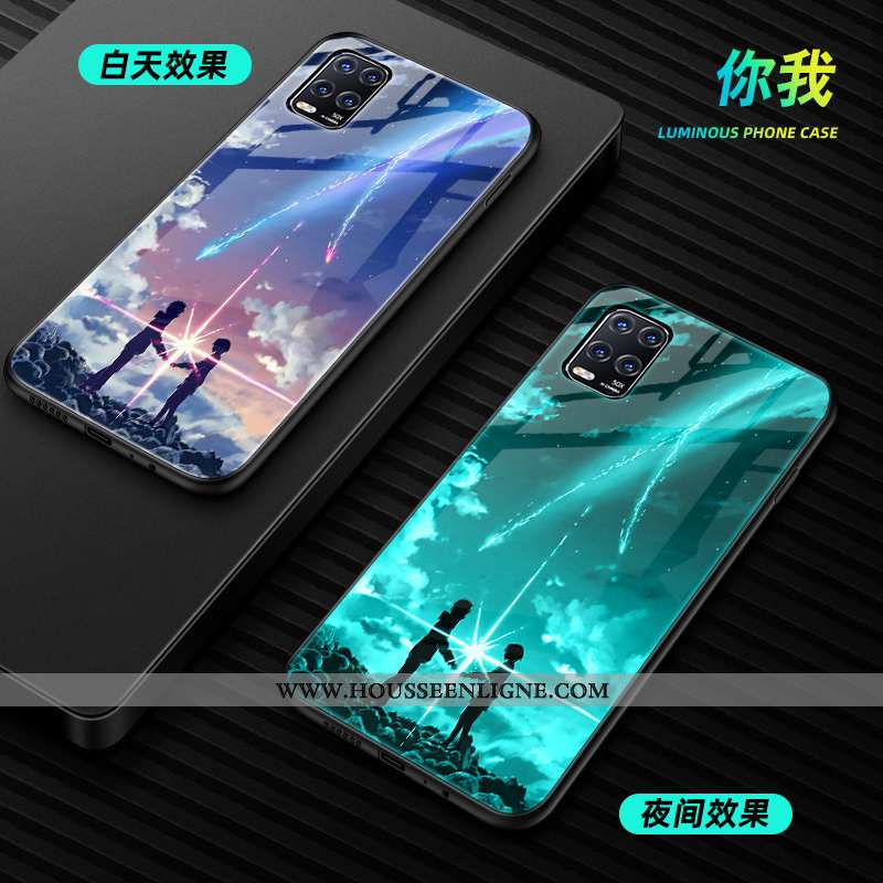 Housse Xiaomi Mi 10 Lite Personnalité Créatif Mode Vert Téléphone Portable Lumineuses Incassable Ver