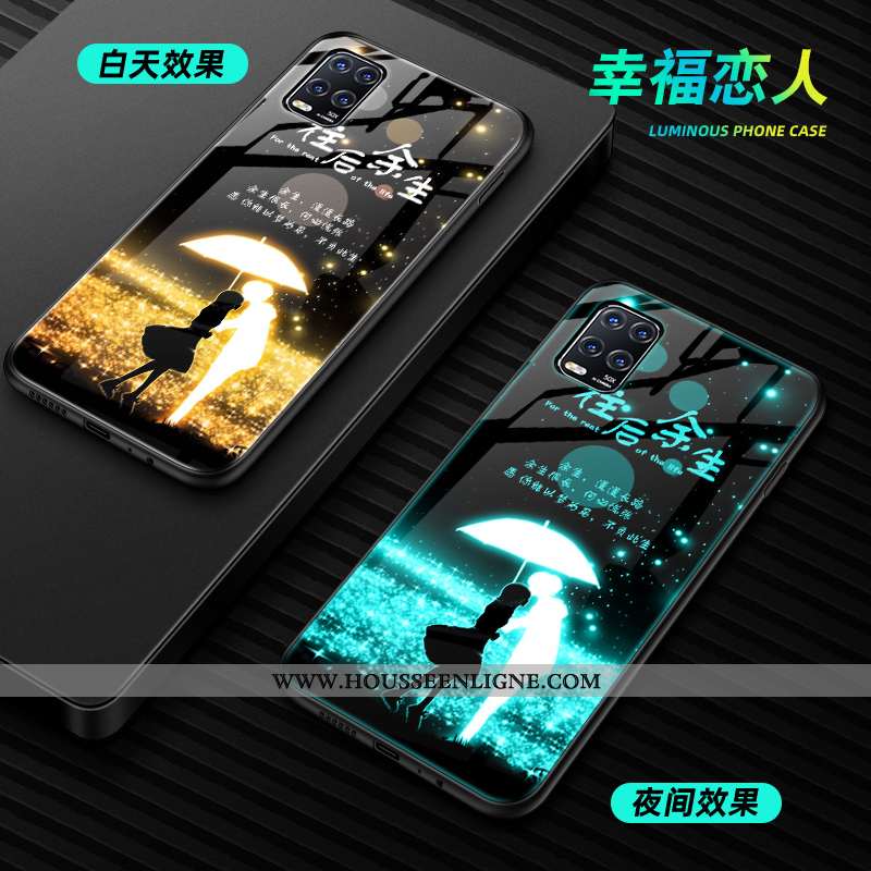 Housse Xiaomi Mi 10 Lite Personnalité Créatif Mode Vert Téléphone Portable Lumineuses Incassable Ver