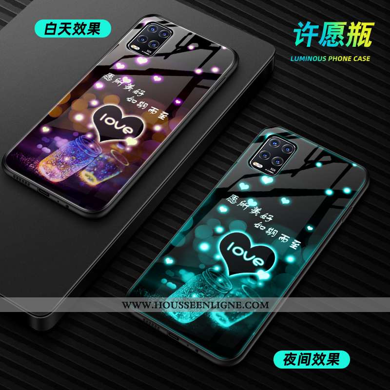 Housse Xiaomi Mi 10 Lite Personnalité Créatif Mode Vert Téléphone Portable Lumineuses Incassable Ver