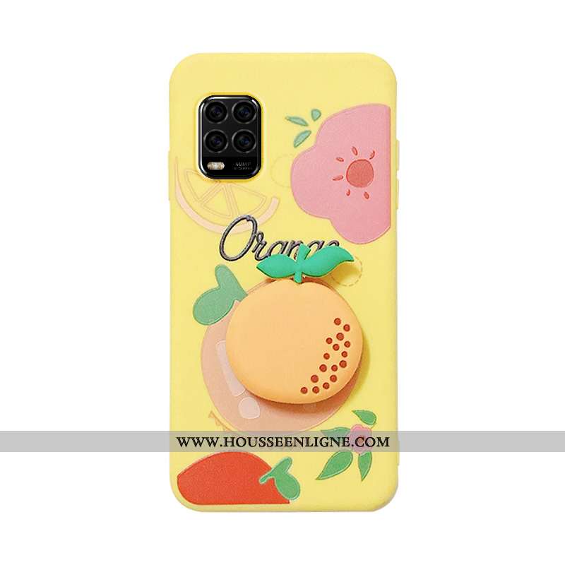 Housse Xiaomi Mi 10 Lite Protection Personnalité Net Rouge Jeunesse Dessin Animé Support Fruit Jaune