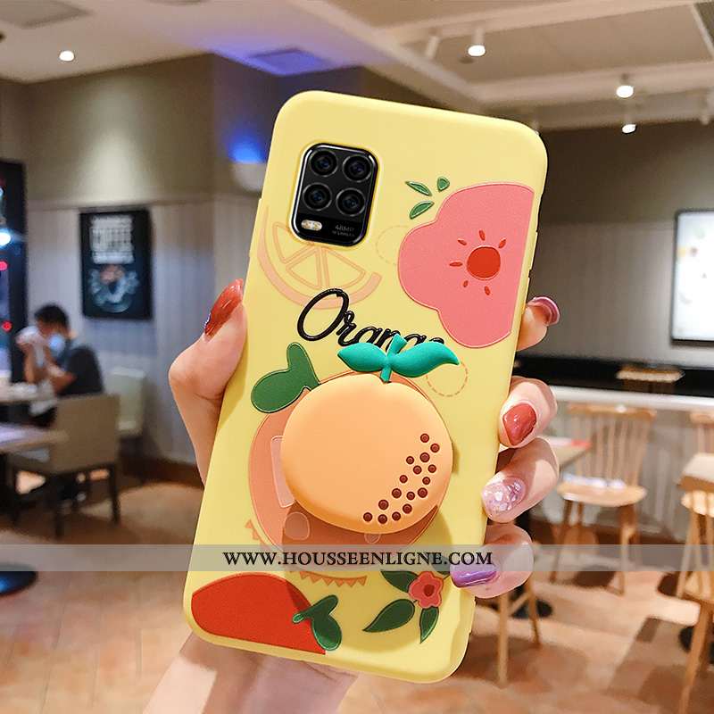 Housse Xiaomi Mi 10 Lite Protection Personnalité Net Rouge Jeunesse Dessin Animé Support Fruit Jaune