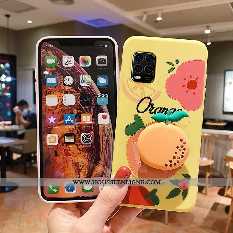 Housse Xiaomi Mi 10 Lite Protection Personnalité Net Rouge Jeunesse Dessin Animé Support Fruit Jaune