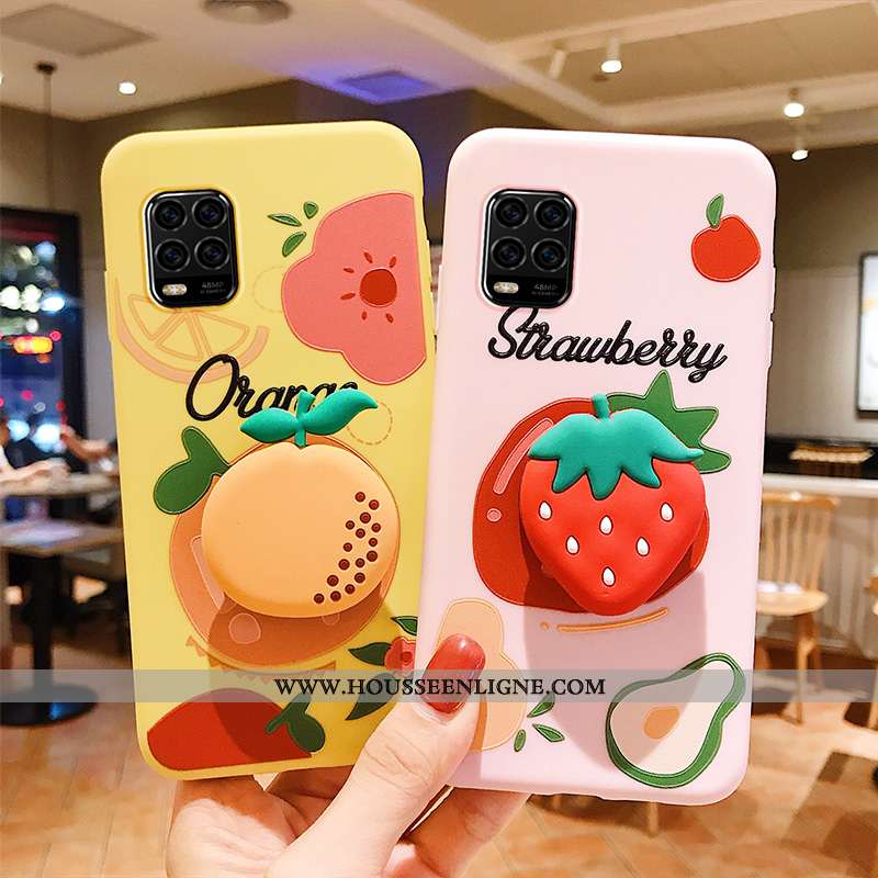 Housse Xiaomi Mi 10 Lite Protection Personnalité Net Rouge Jeunesse Dessin Animé Support Fruit Jaune