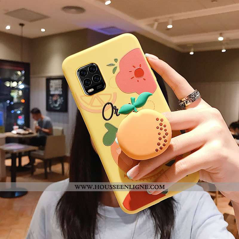 Housse Xiaomi Mi 10 Lite Protection Personnalité Net Rouge Jeunesse Dessin Animé Support Fruit Jaune