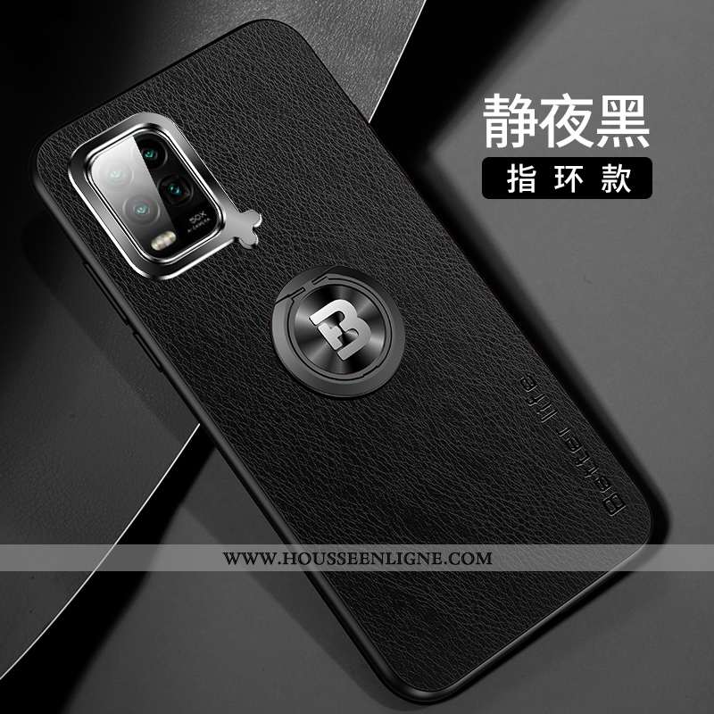 Housse Xiaomi Mi 10 Lite Silicone Protection Incassable Étui Coque Fluide Doux Petit Noir