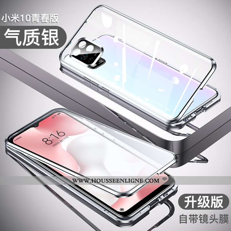 Housse Xiaomi Mi 10 Lite Transparent Ultra Étui Tout Compris Légère Border Protection Verte